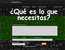 Tablet Screenshot of hacemostutarea.com